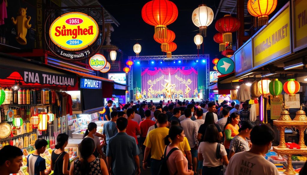 普吉島夜市購物表演