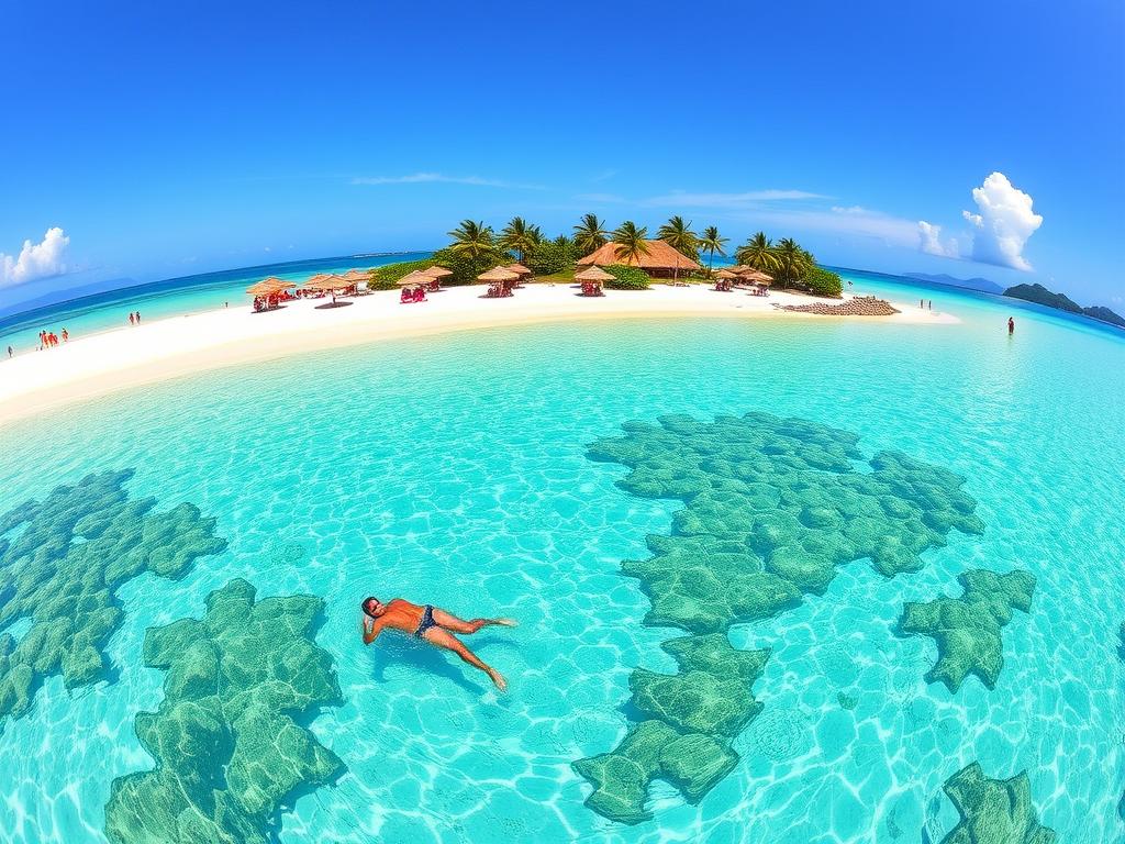 珊瑚島的純白沙灘和清澈海水，普吉島跳島浮潛勝地